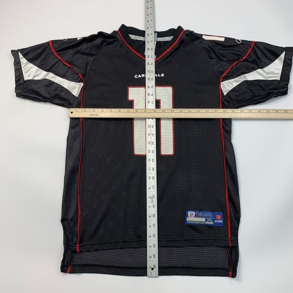 Reebok Larry Fitzgerald Jersey Boys Youth XL Extra Large Black Arizona Cardinals - Picture 7 of 11